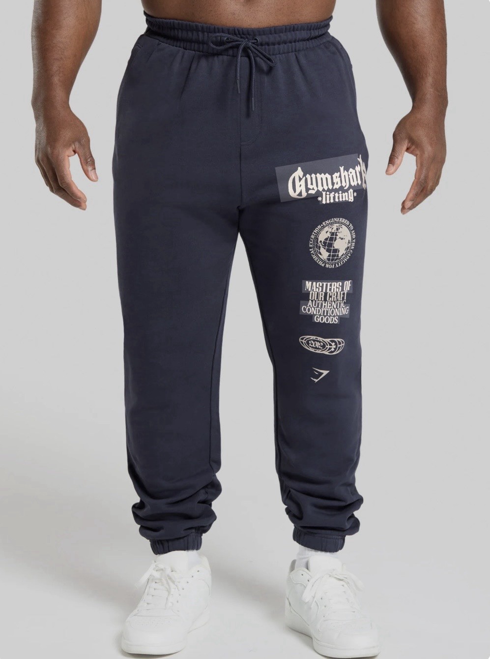 Gymshark Men’s Blue Lifting Jogger Pants XL Regular Drawstring Elastic Waist