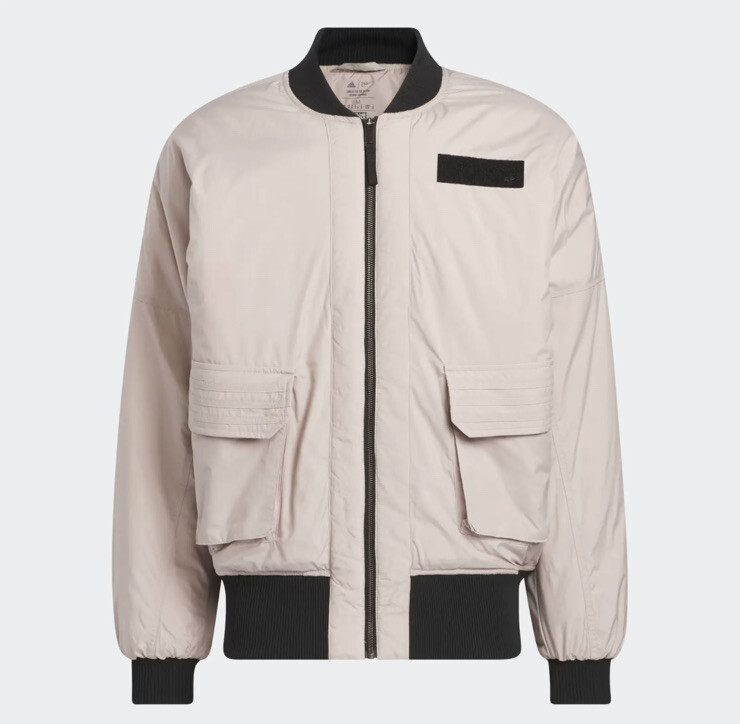 ADIDAS X Parley Fall Winter Bomber Jacket HR6982 Wonder Taupe Men Sz XL Ski New