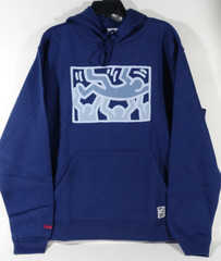Keith Haring Art Graphic Hoodie Men Large Navy Kangaroo Pocket NEW Sweatshirt