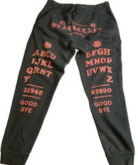 Black Craft 3XL Gothic ,Punk Streetwear Ouija Board Print Sweatpants
