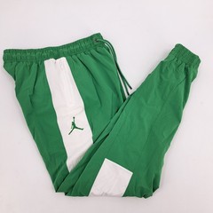 Nike Air Jordan Mesh Lined Track Pants Green White Mens XS Joggers Athletic