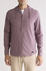 TravisMathew Large Shaker Heights Full-Zip Hoodie, Heather Mauve Wine: NWT!!!
