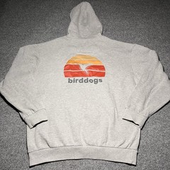 Bird Dogs Hoodie Mens Large Gray Logo Pullover Spellout Hooded Sweatshirt