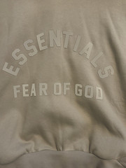 Essentials Fear of God Essentials Men’s Beige Pullover Hoodie Logo 2XS