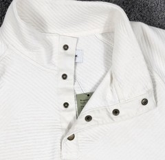 Men’s Sweatshirt Pullover Snap Collar L Ivory Goodfellow Textured New W Tags