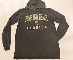 Alvin’s Island Gray Graphic Print Beach Pullover Hoodie Men’s Size L