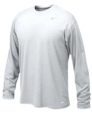 Nike Men’s Dri-Fit Team Legend L/S Long Sleeve Shirt 727980-100 White NWT