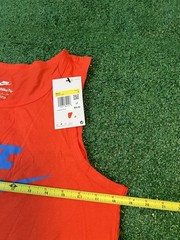 Nike Tank Top Mens Small Crimson Swoosh Muscle Gym Running Workout Pullover