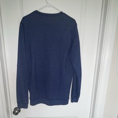 Old Navy Men’s M Blue Solid Crew Neck Long Sleeve Pullover Sweatshirt