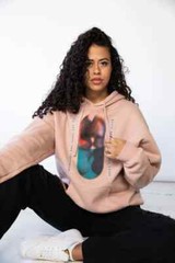 EPIC SOUL Hoodie Addicted Influence Heavyweight Dusty Pink Unisex M Pullover