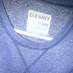 Old Navy Men’s M Blue Solid Crew Neck Long Sleeve Pullover Sweatshirt