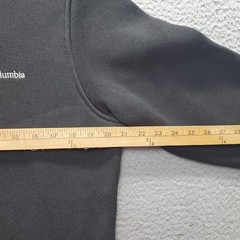 Columbia Sweatshirt Men’s Large Black Sherpa Lined Elbow Patch 1/4 Zip Pullover