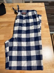 St. John’s Bay Navy and White Plaid Jogger Pants