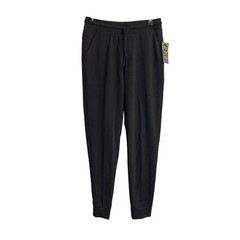 Athletic Works Mens DriWorks Jogger Pants Black Size S 28-30 Zipper Back Pocket