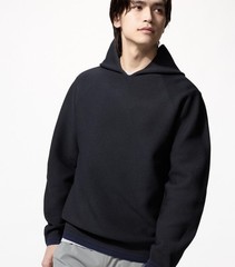 UNIQLO Hoodie Size M Unisex Black Dry Stretch Normcore Minimalist Pullover
