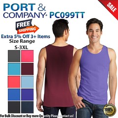 Port & Company Mens Sleeveless Beach Wash Garment Dyed Stylish Tank PC099TT