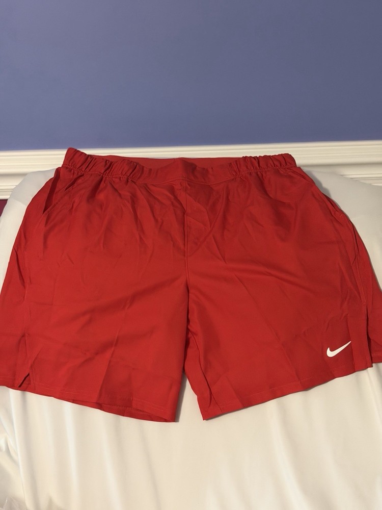 NWT Nike Dri-FIT Court Tennis Shorts Mens Red Medium