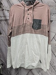 Truth Substance Common Sense Hoodie Dusty Pink w/Black and White SZ L NEW