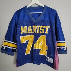 Vintage MARIST COLLEGE University Mesh Cropped Jersey New York Large Size 50