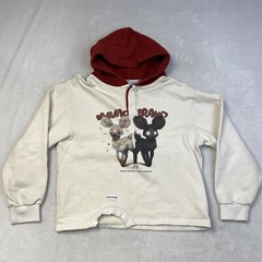Made Against Most Common MAMC Size Small Hooded Henley Duel Deer Ivory Red
