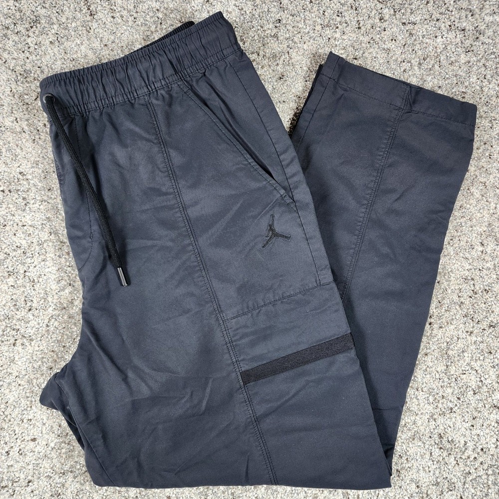 Jordan Athletic Pants Mens Large Black Jogger Jumpman Logo Excellent