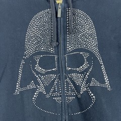 Star Wars Marc Ecko Cut & Sew Darth Vader Beaded Full Zip Black Hoodie SZ L 2007