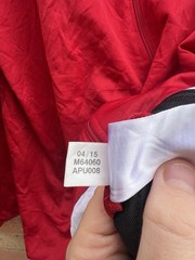 Adidas Loudoun Soccer Tracksuit Jacket Three Stripes Red Full Zip UK Size L