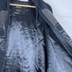 Star Wars Marc Ecko Cut & Sew Darth Vader Beaded Full Zip Black Hoodie SZ L 2007