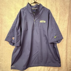 Nike NFL On Field Seattle Seahawks Coach Sideline Pullover DRI Fit 1/4 Zip 3XL