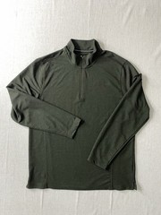 Orvis Pullover Mens L Heathered Green Quarter Zip Long Sleeve Classic Collection