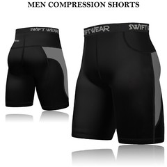 Mens Compression Shorts Base Layer Briefs Pant Thermal Running Gym Fitness Yoga