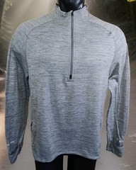 NikeRunning Pullover Men’s 1/2 Zip Reflective Waffle Knit Green Top Sz L