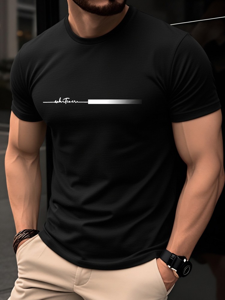 Men’s Plus Size T-Shirt – Oversized Fit Short Sleeve Round Neck Casual Basic T