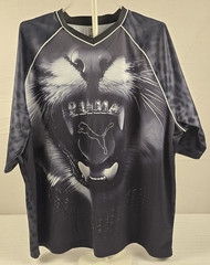 PUMA RE:FIBRE Men’s XL Black/Gray V-Neck Short Sleeve Breathable Graphic Tee