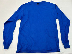 24A31 Hanes 5187 Men’s Long Sleeve Beefy-T T-Shirt MD Royal Blue NWOT