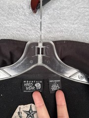 Mountain Hardwear Jacket Mens Large Gray Black Fleece Softshell Sapporo Beer