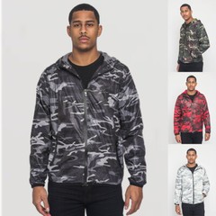 G-Style USA Men’s Casual Pockets Zip Light Weight Camo Windbreaker Jacket MBJ07