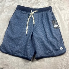 NWT 7Diamonds Men’s Small Core Active Short Blue Geometric Stretch Recycled 8in