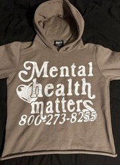 Euphoric 777 Brown Hoodie Mental Health Matters size xs
