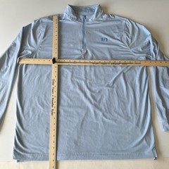 Good Good Golf 1/4 Zip Pullover Men’s 2XL Light Blue Performance Stretch