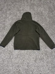 Columbia Men’s M Green Solid Fleece 1/4 Zip Pullover Hoodie Logo Pockets