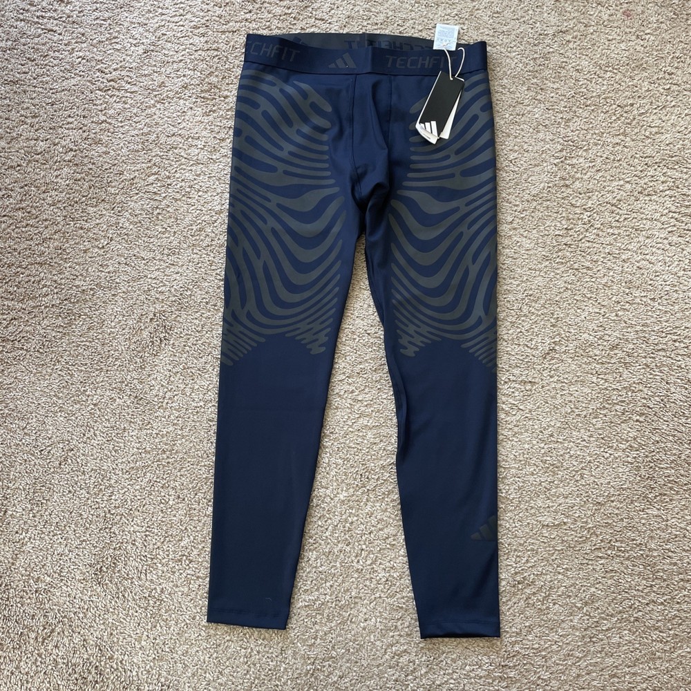 Adidas TechFit Control Rheon Running Tights Legend Ink Blue JH3651 Men’s Sz XL