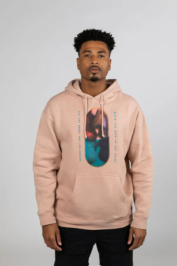 EPIC SOUL Hoodie Addicted Influence Heavyweight Dusty Pink Unisex M Pullover