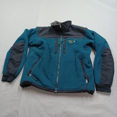 Vintage Mountain Hard Wear Jacket Mens Large Blue Black Sherpa Lined Fleece USA