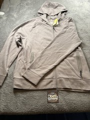 All in Motion Men’s Gray Solid Full Zip Hooded Knit Hoodie Regular L